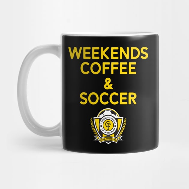 Weekends Coffee & Soccer Yellow CFSC by jdsoudry